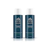 Oars + Alps Men's Sulfate Free Hair Shampoo and Conditioner Set, Infused with Witch Hazel and Tea Tree Oil, Alpine Tea Tree, Travel Size 3.4oz Each