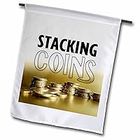 3dRose Image of Words Stacking Coins With Coins Picture - Flags (fl_354774_1)