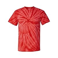 Adult one-color vat-dyed cyclone tee. (Red) (Large)