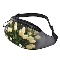 Yellow Flower Fanny Pack For Women And Men Fashion Waist Bag With Adjustable Strap For Hiking Running Cycling