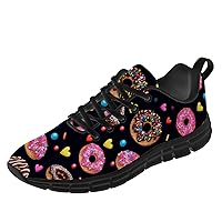 Womens Donuts Shoes Mens Running Tennis Walking Lightweight Athletic Sneakers Gifts for Him Her