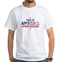 CafePress Speak English Men's White T Shirt White Cotton T-Shirt
