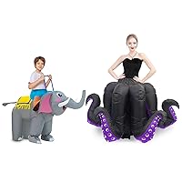 Inflatable Elephant Costume for Kids + Inflatable Octopus Costumes for Adult