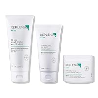 Acne Treatment Skin Care Regimen, Medical-Grade Set Includes Glycolic Acid Resurfacing Cleanser (6.7 fl. oz), Gly-Sal Clarifying Acne Pads (60 ct.) & Benzoyl Peroxide Acne Gel (2 oz)