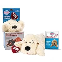 SmartPetLove Snuggle Puppy Heartbeat Stuffed Toy for Dogs - Pet Anxiety Relief and Calming Aid - Golden
