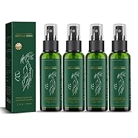 RedGinseng HairRegeneration Spray,Ginseng hair growth essence spray, ginger hair growth spray male and female essence (Size : 4 Count (Pack of 4))