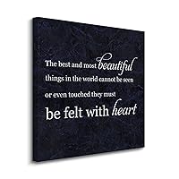 Motivational Canvas Prints Wall Art The Best And Most Beautiful Things in The World Painting Artwork Canvas Wall Art, Modern Wall Decor for Home Office School, Birthday Gift, 12x12 Inch