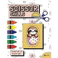 Scissor Skills Preschool Activity Book for 3-5 Year Olds: Learn the basics | Color, cut and paste a butterfly park, a lost princess, mermaid, animals, puzzles and more