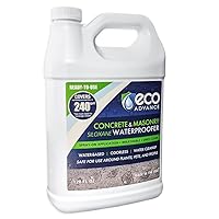 Eco Advance Concrete/Masonry Siloxane Odorless Spray-On Application Waterproofer Concentrate, Safe for Use Around Plants, Pets, and People, 1 Gallon