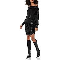 Norma Kamali Women's All in One Shirred Bottom Mini Dress