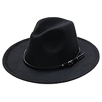 Kids Girls-Fedora-Hats for Boys Vintage Wide-Brim Bowler-Cap Classic Solid Belt Fedoras Caps 8-16 Years