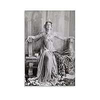 MOJDI Dutch Stripper And Convicted German Mata Hari, Black And White Vintage Poster Canvas Painting Wall Art Poster for Bedroom Living Room Decor 08x12inch(20x30cm) Unframe-style