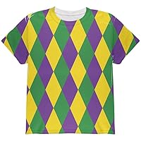 Mardi Gras Jester Costume All Over Youth T Shirt Multi YMD