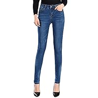 Andongnywell Women's Winter Jeans Thick Skinny Pants Fleece Lined Slim fit Warm Jeggings Denim Pants Triusers