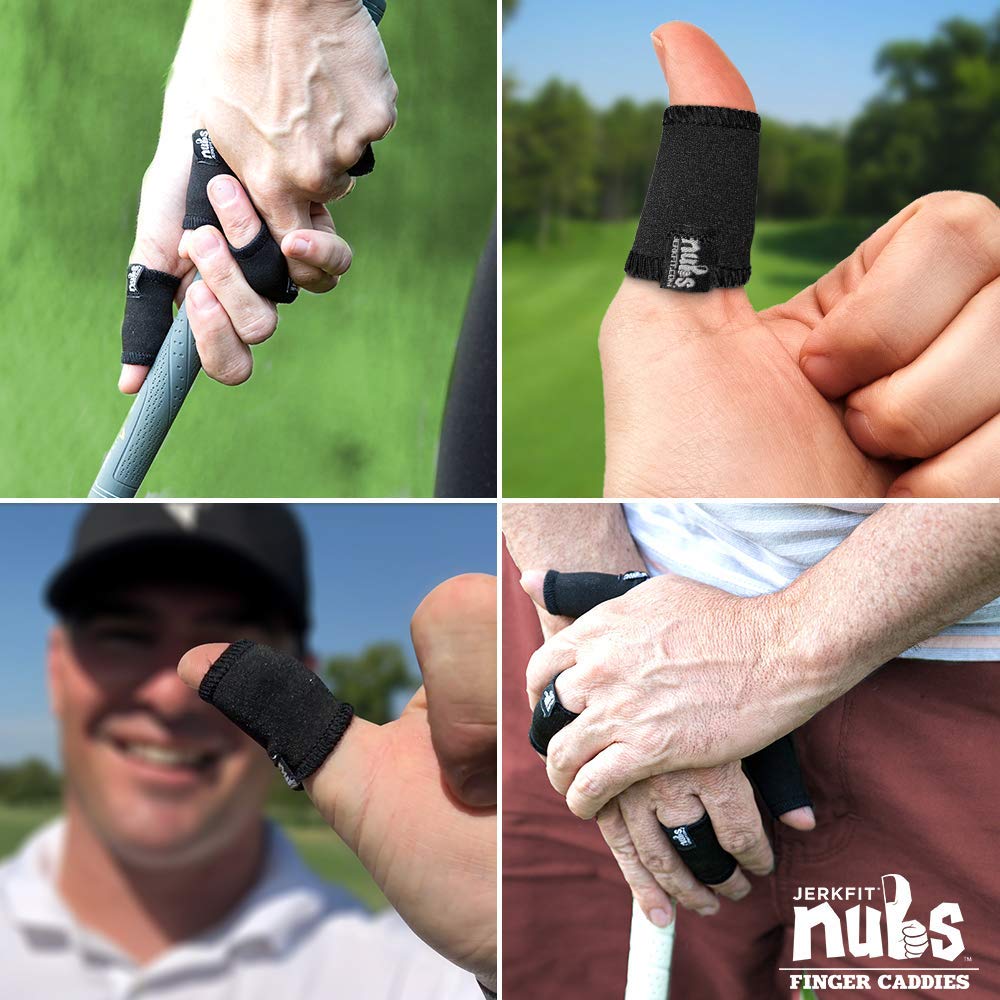 JerkFit NUBS, Finger Caddies - Thumb and Finger Sleeves to Prevent Golf blisters. (Pair)