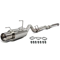 DNA MOTORING CBE-ARSX-NS Stainless Steel Cat Back Exhaust System [Compatible with 02-06 Acura RSX DC5 Non Type-S]