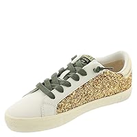 VINTAGE HAVANA Womens Flair Glitter Lace Up Sneakers Shoes Casual - Pink
