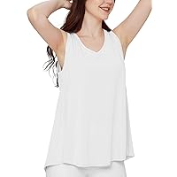 BALEAF Women's Flowy Tank Tops V-Neck Tunic Sleeveless Workout Long Loose Fit Camis Yoga T-Shirts Cute Tee for Casual Summer