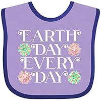 inktastic Earth Day Every Day- Watercolor Flowers Baby Bib