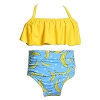 Girls Bathing Suits 7 16 Little Suit Wear Beach Print Baby Set Two Pieces Swimwear Bathing Floral Swimsuit Youth Girls
