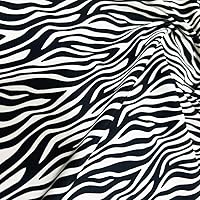Zebra Animal Print Nylon Spandex Fabric 4 Way Stretch by Yard for Swimwear Dancewear Gymwear Sportwear