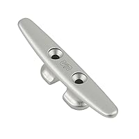Schaefer Open Base Clear Anodized Forged Aluminum Cleat fits Up to 3/8-Inch Line, 4-Inch/102mm