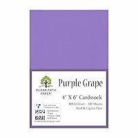 Purple Grape Cardstock - 4 x 6 inch - 65Lb Cover - 100 Sheets - Clear Path Paper
