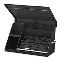 Montezuma – XL450B – 36-Inch Portable TRIANGLE Toolbox – Multi-Tier Design – 16-Gauge Construction – SAE and Metric Tool Chest – Weather-Resistant Toolbox – Lock and Latching System, Black