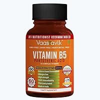 Vaas.tavik Vitamin B5 Supplement Pantothenic Acid 5000 Mcg 60 Capsules