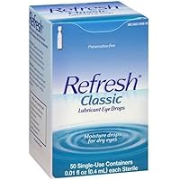REFRESH Classic Lubricant Eye Drops Single-Use Containers 50 Each (Pack of 4)
