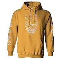 VICES AND VIRTUES BIG Japanese Art White Demon Hannya Graphic Traditional Till Death Anime Hoodie