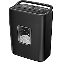 Bonsaii 6 Sheet High Security Micro Cut Paper Shredder, Credit Cards/Mail/Staples/Clips Shredder for Home Use with 4.2 Gallon Bin (C261-D)