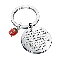 TIIMG Ladybug Inspirational Keychain Ladybug Lover Gifts Good Luck Gifts For Friend Best Friend