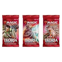 MTG 3 (Three) Booster Packs of Magic: The Gathering: Ikoria: Lair of Behemoths - 3 Booster Packs Booster Pack Draft Lot Bundle
