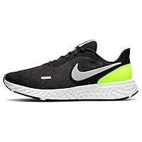 Nike BQ6714-010 010 Revolution 5 4E (Black/Gray Fog/Volt/White) 11.2 inches (28.5 cm), black / yellow