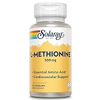 SOLARAY L-Methionine Supplement, 500 mg | 30 Count
