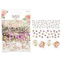 Beautiful Multicolor Floral Baby Foil & Paper Mix Confetti Pack - 1.2 oz. (1 Pack) - Perfect for Baby Showers, Gender Reveals, and Parties