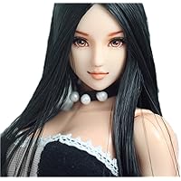 HiPlay 1/6 Scale Female Figure Head Sculpt, 100% Handmade & Customized Makeup, Anime Style, Beauty Charming Girl Doll Head for 12