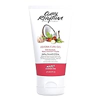 Jojoba Curl Gel - Defining Hair Gel for Bouncy, Nourished Curls - Curly Hair Styling Gel with Shea and Coconut - Sulfate Free - 6 oz
