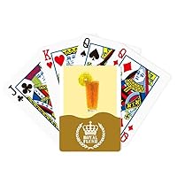 Lemon Orange Juice Granular Form Art Royal Flush Poker Playing Card Game