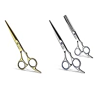 Hair Cutting Scissors Thinning Shears Kit ULG Professional Barber Hairdressing Texturizing Salon Razor Edge Scissor Japanese Stainless Steel 6.5 inch