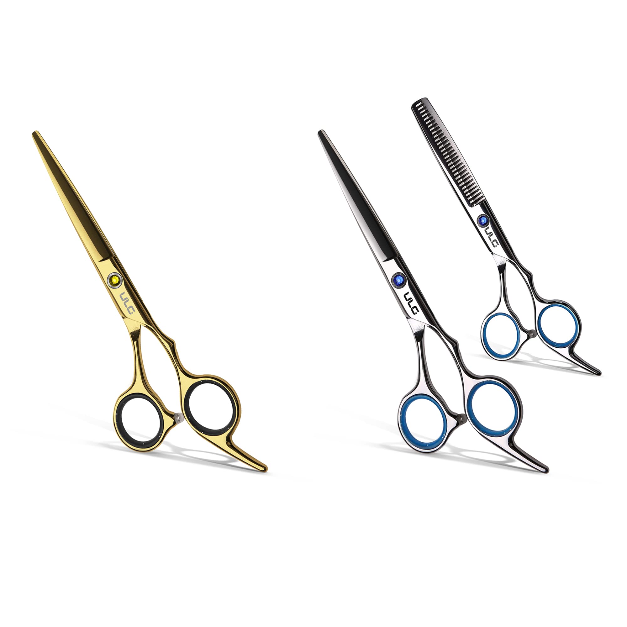 Hair Cutting Scissors Thinning Shears Kit ULG Professional Barber Hairdressing Texturizing Salon Razor Edge Scissor Japanese Stainless Steel 6.5 inch