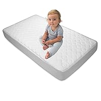 Sealy Stain Protection Waterproof Fitted Toddler Bed and Baby Crib Mattress Pad Cover Protector, Noiseless, Machine Washable and Dryer Friendly, 52