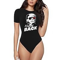 He'Ll Be Back Trump 2024 Bodysuit Womens Round Neck Short Sleeved Shirt Tops Comfortable Bodysuits