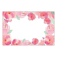 DB Party Studio Paper Placemats Pink 25 Count Disposable Place Mats For Parties Peonies Watercolor Floral Event Party Decor Kitchen Table Setting Dinner Decoration 17