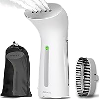 Steamer Iron for Clothes, Hand Held Portable Travel Garment Steamer, Metal Steam Head, 25s Heat Up, Pump System, Mini Size, Handheld Steamer for Any Fabrics, No Water Spitting, 120V