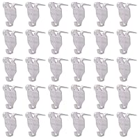 Claw Drywall Picture Hanger, 30Pcs Nail-Free Picture Hangers Easy Tool-Free Drywall Art Hanger Hooks for Photo Frame, Small Mirrors, Artworks (White)