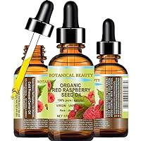 Organic RED RASPBERRY SEED OIL 100% Pure Natural Undiluted Virgin Unrefined Cold Pressed Carrier Oil 1 Fl.oz.-30 ml for Face, Skin, Hair, Lip, Nails