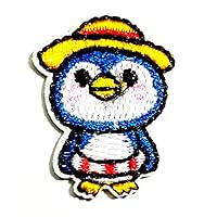 Kleenplus Mini Penguin Travel to The sea Cartoon Iron on Patches Activities Embroidered Logo Clothe Jeans Jackets Hats Backpacks Shirts Accessories DIY Costume Arts Patch
