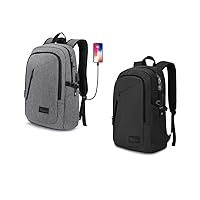Mancro Laptop Backpack, 15.6 inch Anti-Theft Bag with USB Charging Port and Lock Business Backpack for Men